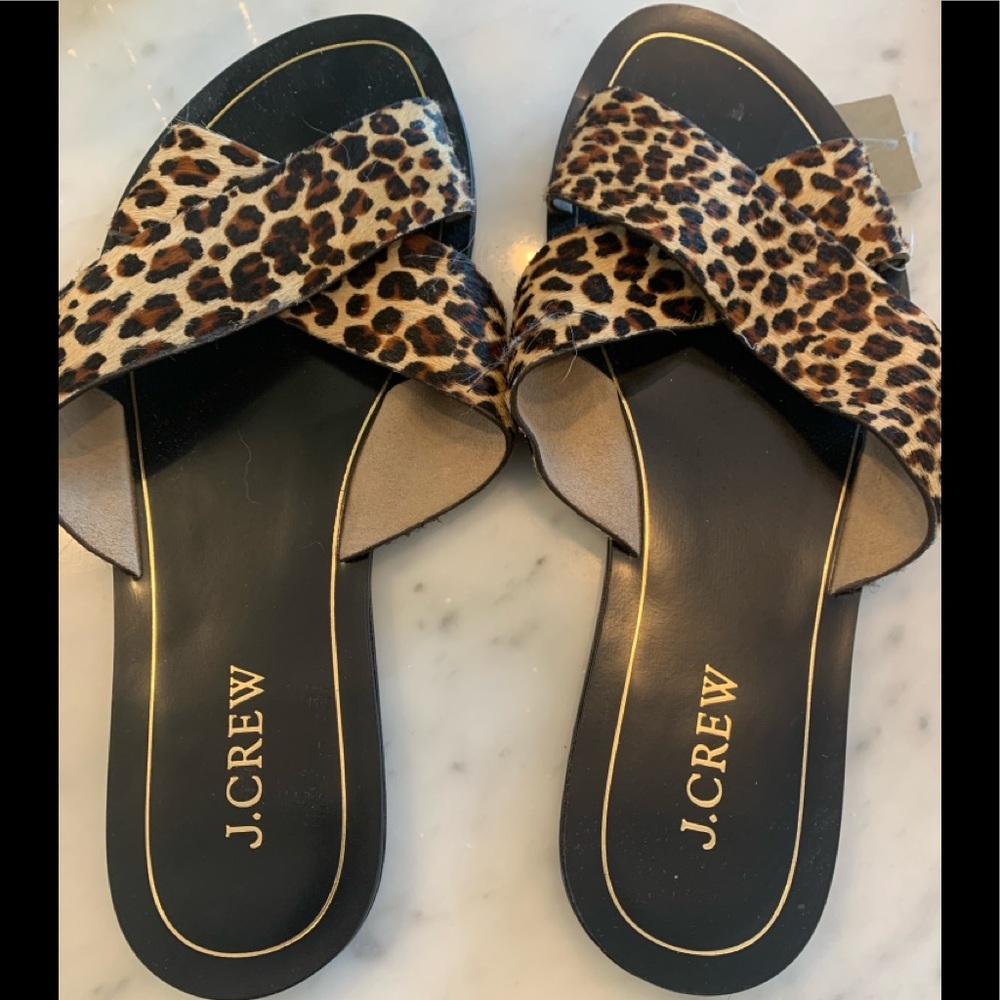 NWT jcrew leopard sandals